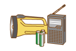懐中電灯、ラジオなどの日用品